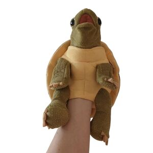 Folkmanis Standing Tortoise Plush Puppet 9x13 Toy Play Theater